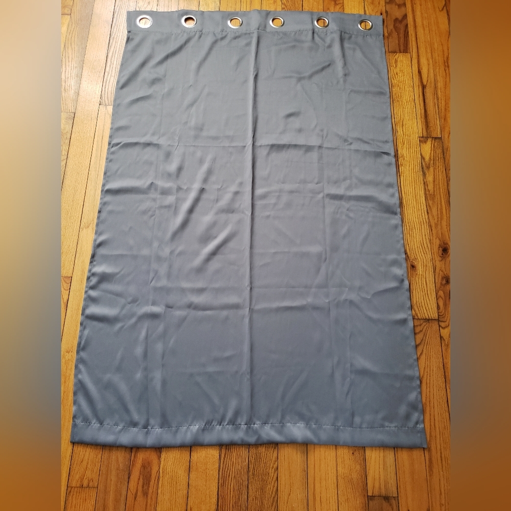 Amazon Gray Blackout Silver Grommet Curtains